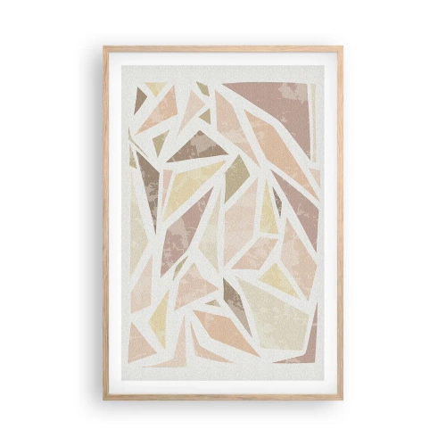 Póster en marco roble claro - Composición de vidrieras - 61x91 cm