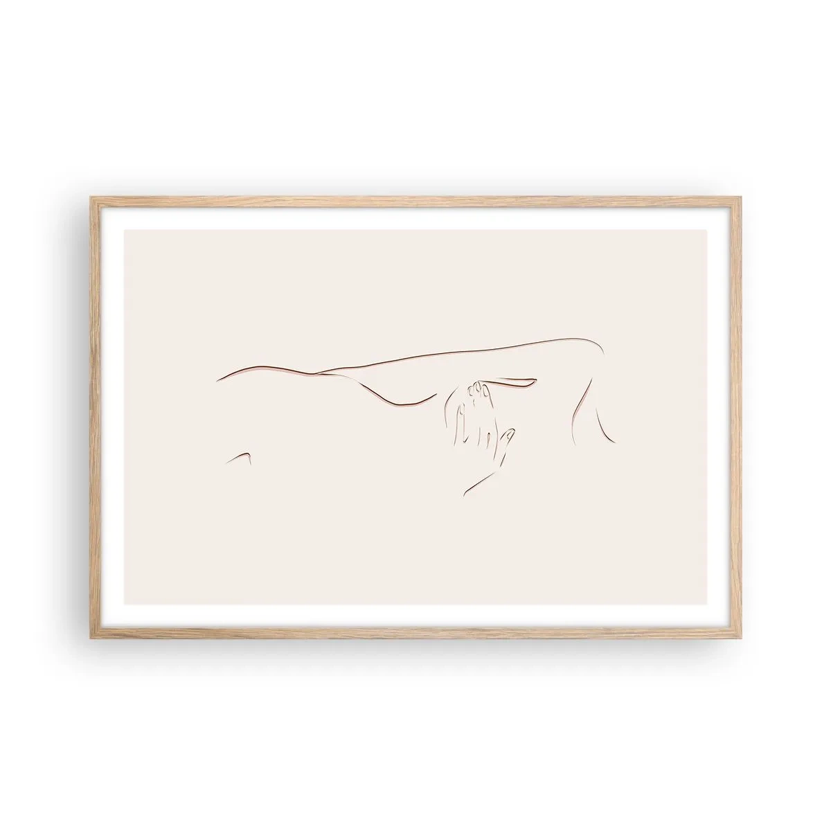 Póster en marco roble claro - La forma del deseo - 91x61 cm