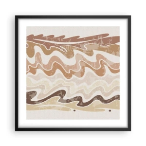 Póster en marco negro - Buena energía - buenas emociones - 50x50 cm