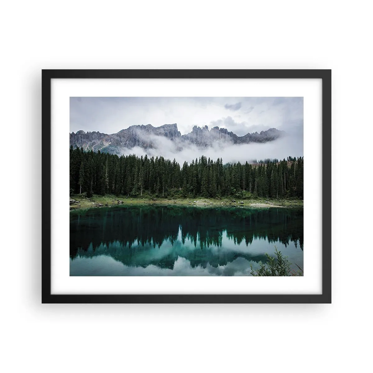 Póster en marco negro - Calla, calla, no despertemos al agua dormida.... - 50x40 cm