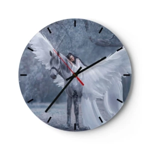 Reloj de pared - Reloj de vidrio - Un momento de inspiración - 40x40 cm