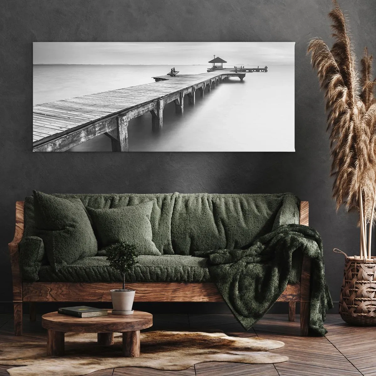 Cuadro sobre lienzo - Impresión de Imagen - Lejos - 100x40 cm