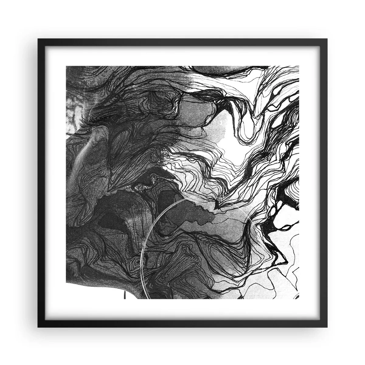 Póster en marco negro - Enredada en sueños - 50x50 cm