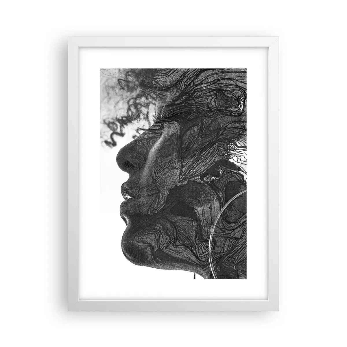 Póster en marco blanco - Enredada en sueños - 30x40 cm