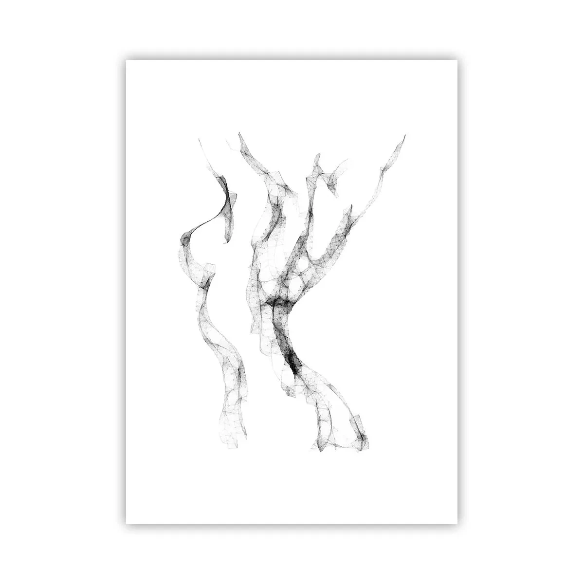 Póster - Composición abstracta en minimalismo en blanco y negro - 50x70cm - Hermosa y fuerte - Decoración de pared moderna para salón y dormitorio ARTTOR