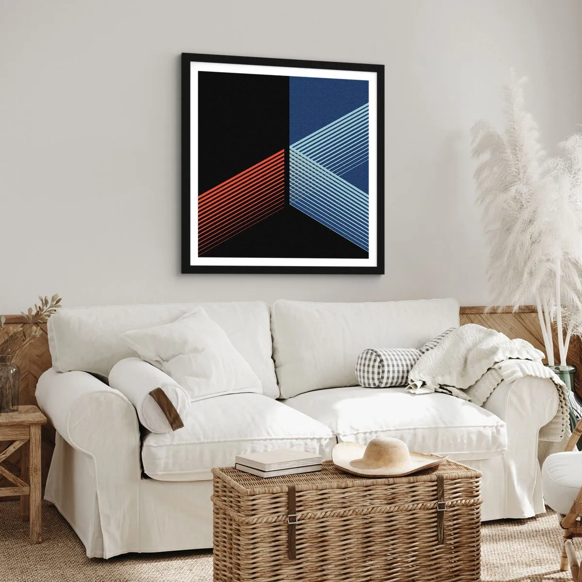 Póster en marco negro - La rectitud - 60x60 cm