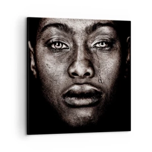 Cuadro sobre lienzo - Impresión de Imagen - Una lágrima - 60x60 cm