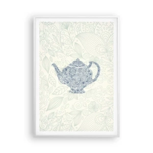 Póster en marco blanco - El encanto del té - 70x100 cm