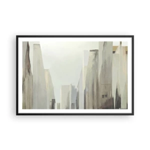 Póster en marco negro - Un sueño de ciudad - 91x61 cm