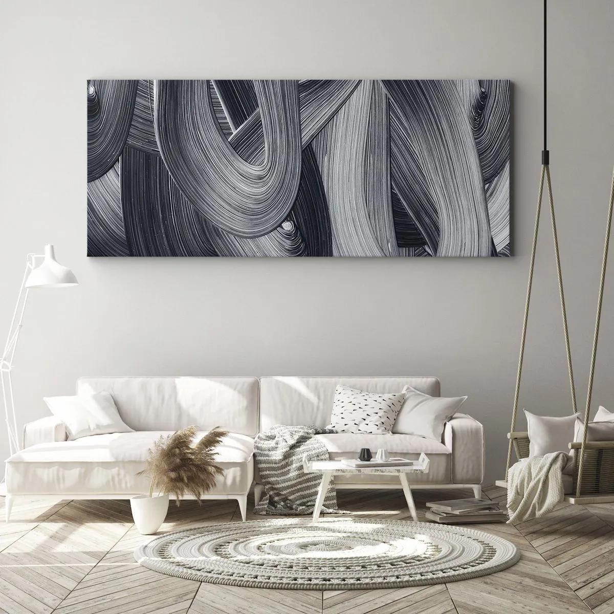 Cuadro sobre lienzo - Impresión de Imagen - La fluidez de la realidad - 100x40 cm