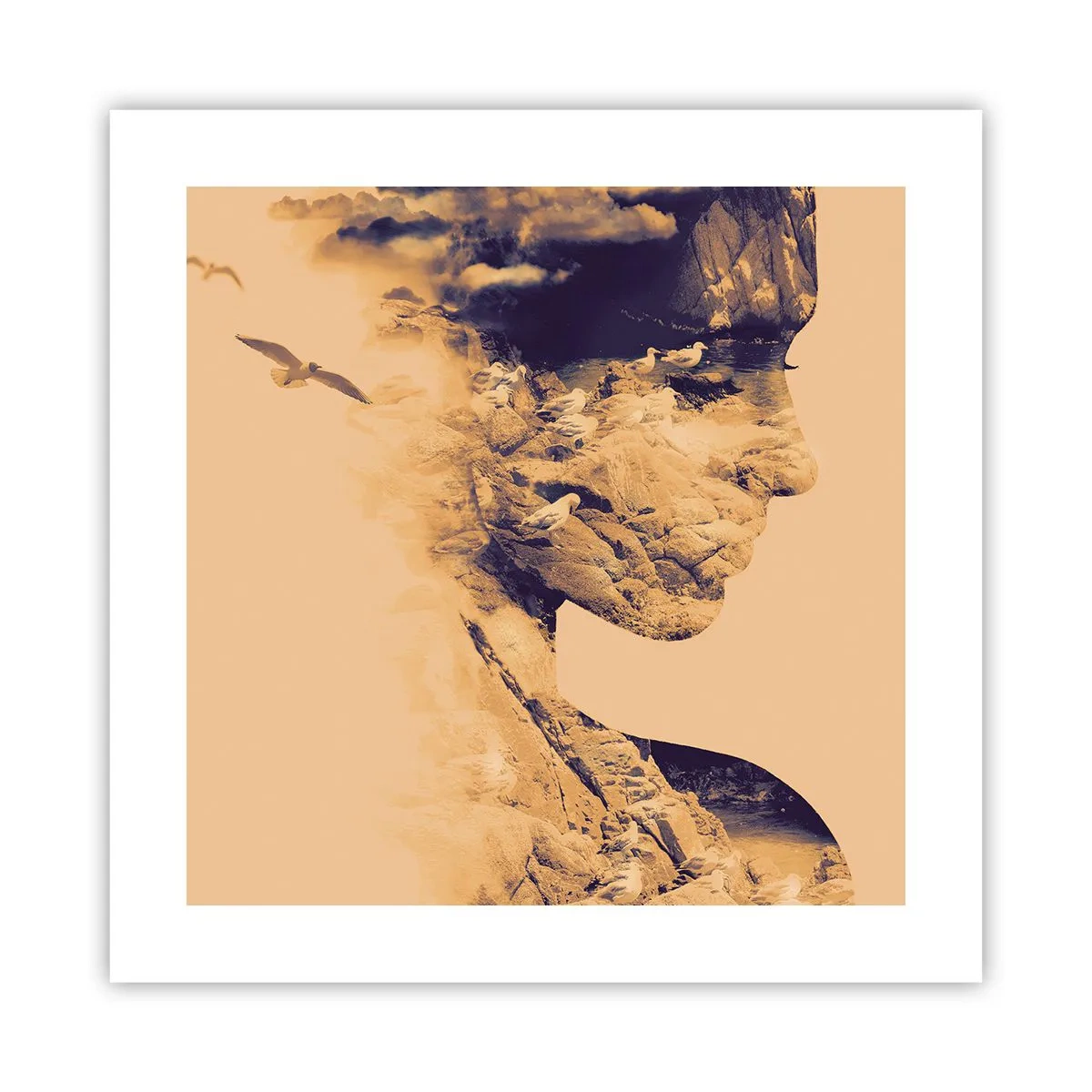 Póster - Hermosa por naturaleza - 40x40 cm