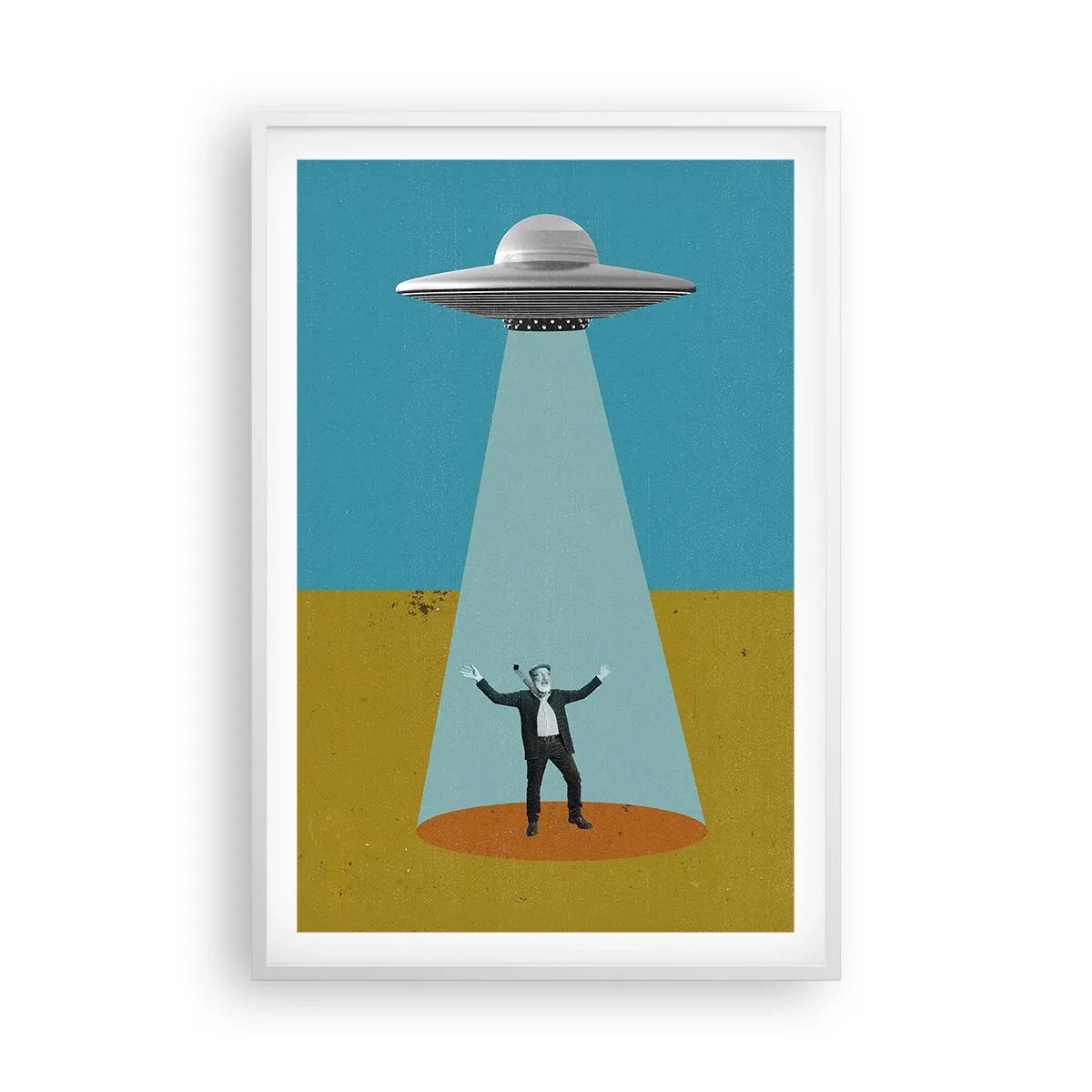 Póster en marco blanco - Un encuentro cercano - 61x91 cm