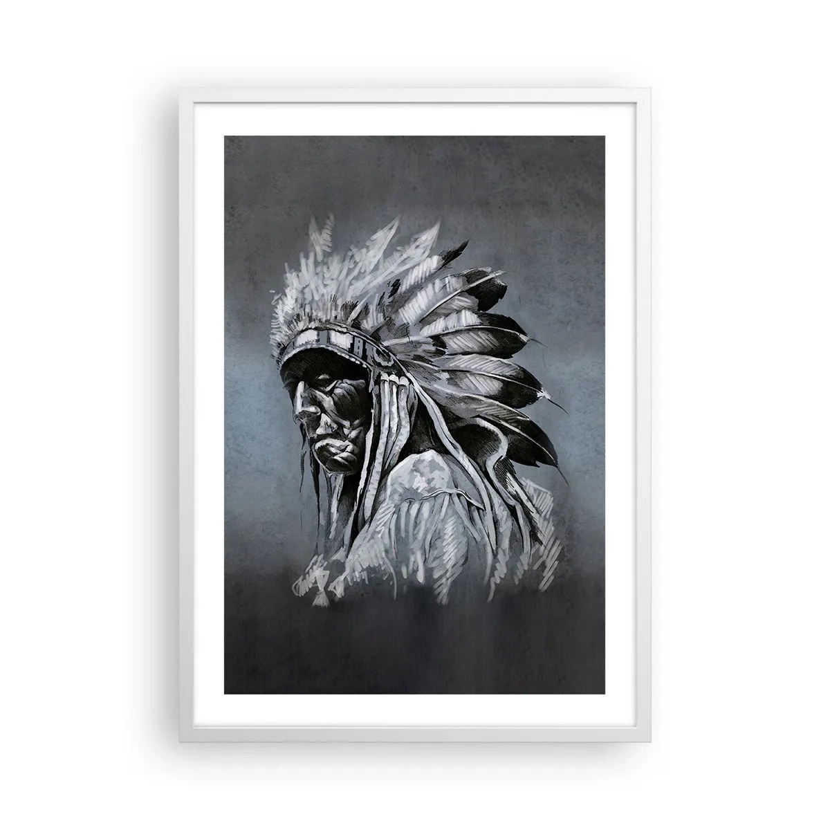 Póster en marco blanco - Regreso a las raíces - 50x70 cm