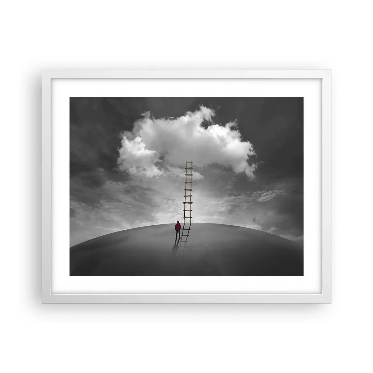 Póster en marco blanco - Todo es posible - 50x40 cm