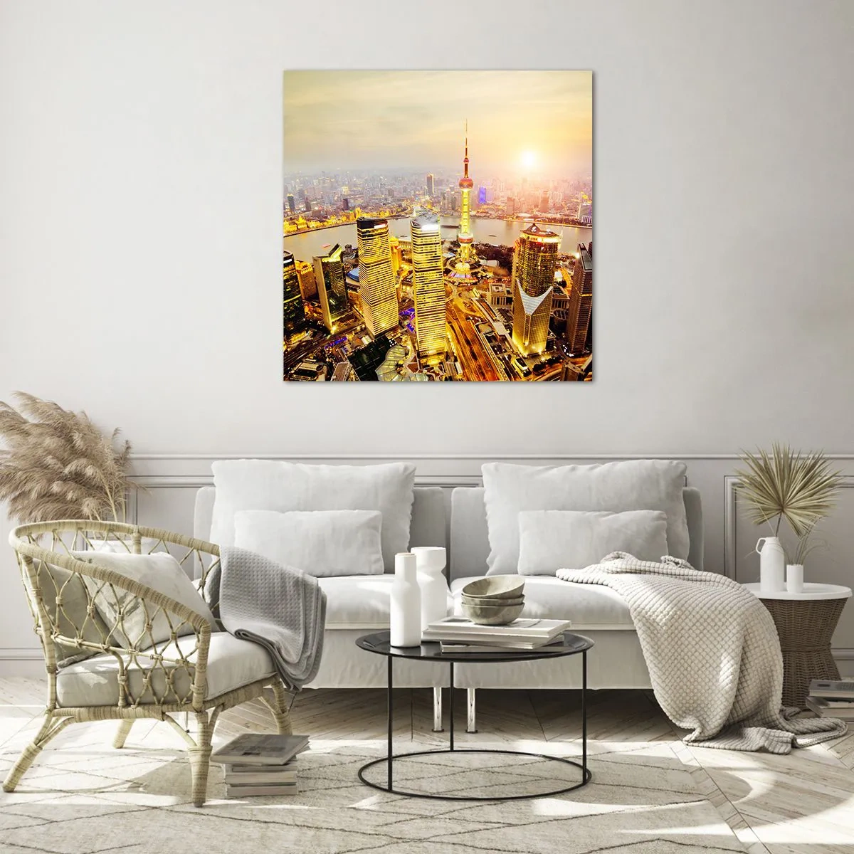 Cuadro sobre vidrio - Impresiones sobre Vidrio - Sueño asiático - 60x60 cm