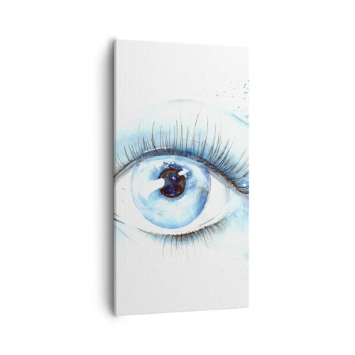 Cuadro sobre lienzo - Impresión de Imagen - Sumérgete en el azul de tu mirada - 55x100 cm