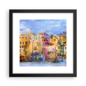 Póster en marco negro - Estamos juntos - 30x30 cm