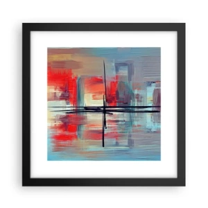 Póster en marco negro - Paisaje en una dimensión desconocida - 30x30 cm