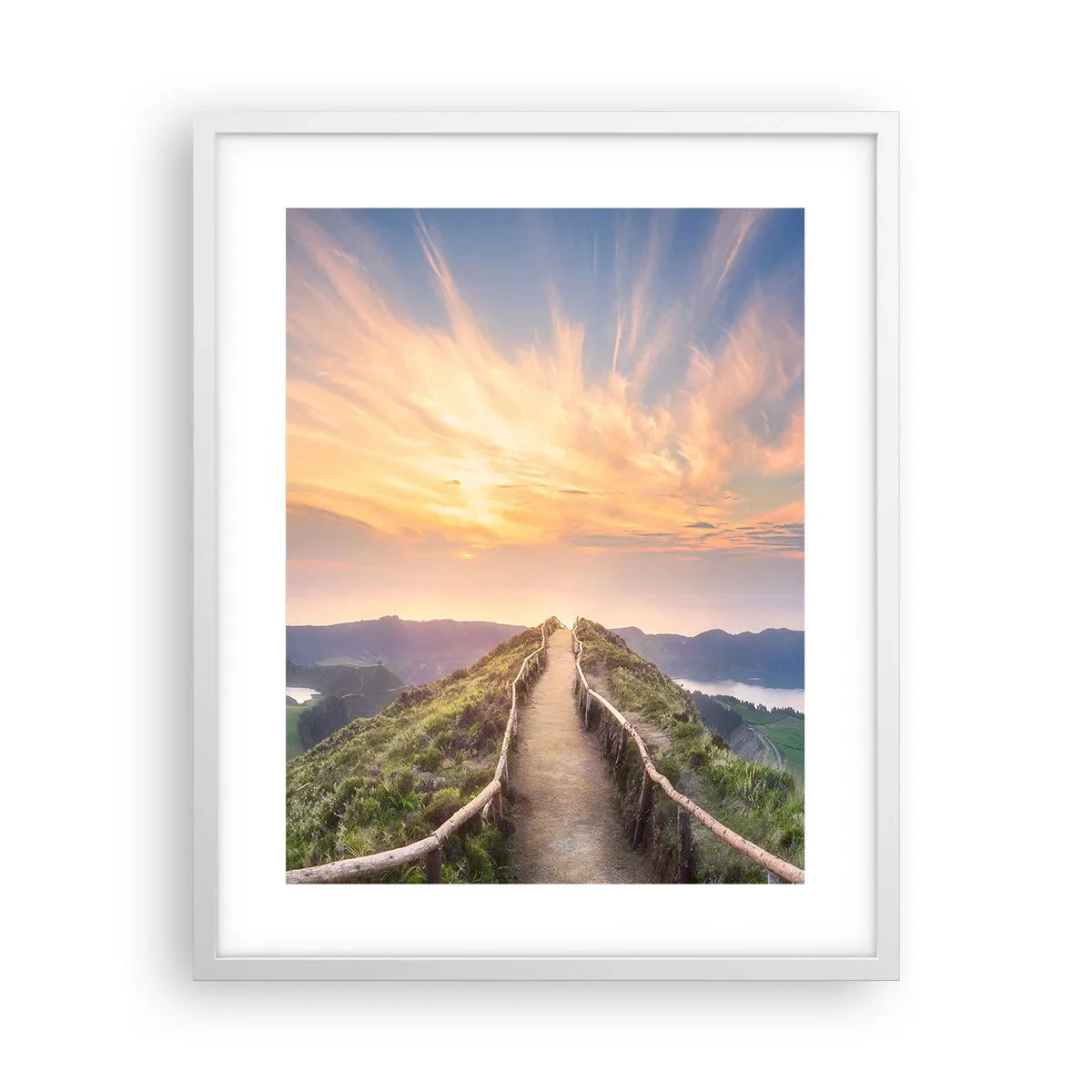 Póster en marco blanco - Cerca del cielo - 40x50 cm