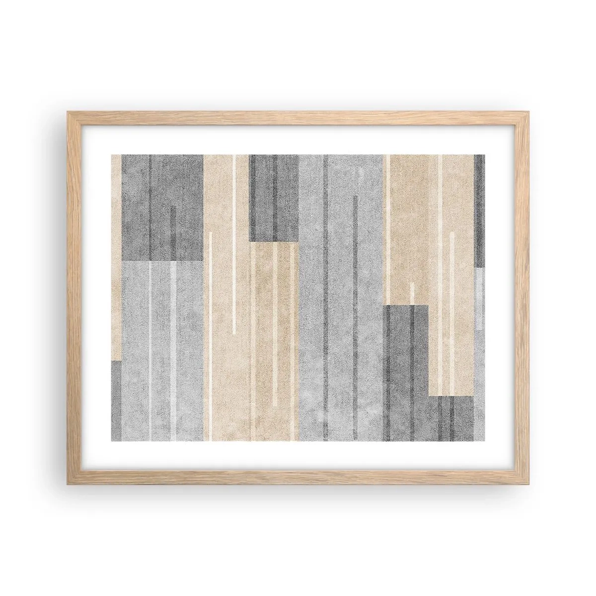 Póster en marco roble claro - Composición: sostener la vertical - 50x40 cm