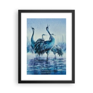 Póster en marco negro - Reunión matinal - 30x40 cm