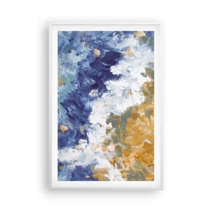 Póster en marco blanco - Danza de los elementos - 61x91 cm