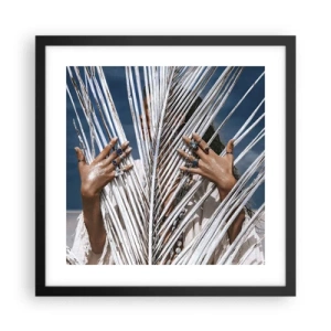 Póster en marco negro - ¿La mujer chamana? - 40x40 cm