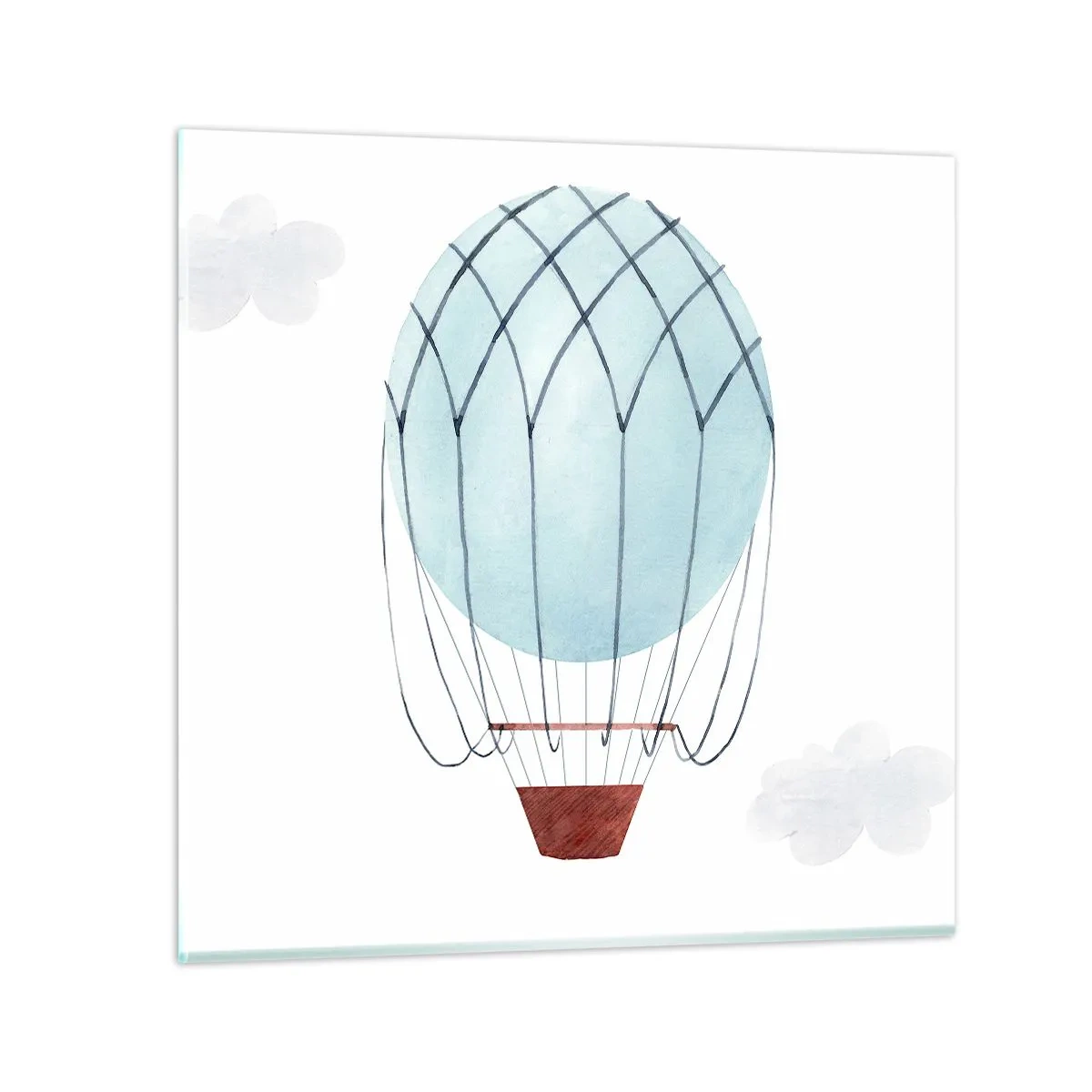 Cuadro sobre vidrio - Impresiones sobre Vidrio - Acariciando las nubes - 30x30 cm
