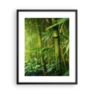 Póster en marco negro - Conocer el propio verdor - 40x50 cm