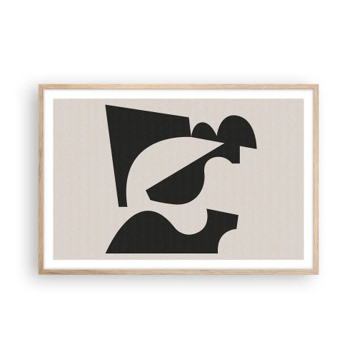 Póster en marco roble claro - Para automontaje - 91x61 cm