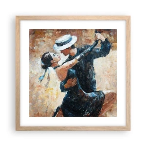 Póster en marco roble claro - Estilo Rudolf Valentino - 40x40 cm