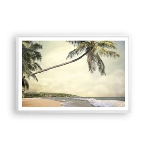 Póster en marco blanco - Sueño tropical - 91x61 cm