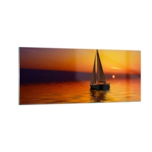 Cuadro sobre vidrio - Impresiones sobre Vidrio - Qué tranquilo el anochecer… - 100x40 cm