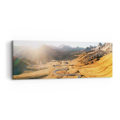 Cuadro sobre lienzo - Impresión de Imagen - En un valle dorado - 90x30 cm