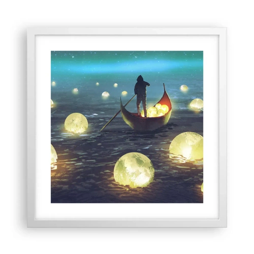 Póster en marco blanco - Cosas que los filósofos nunca soñaron - 40x40 cm