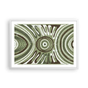 Póster en marco blanco - Explosión de emociones - 70x50 cm