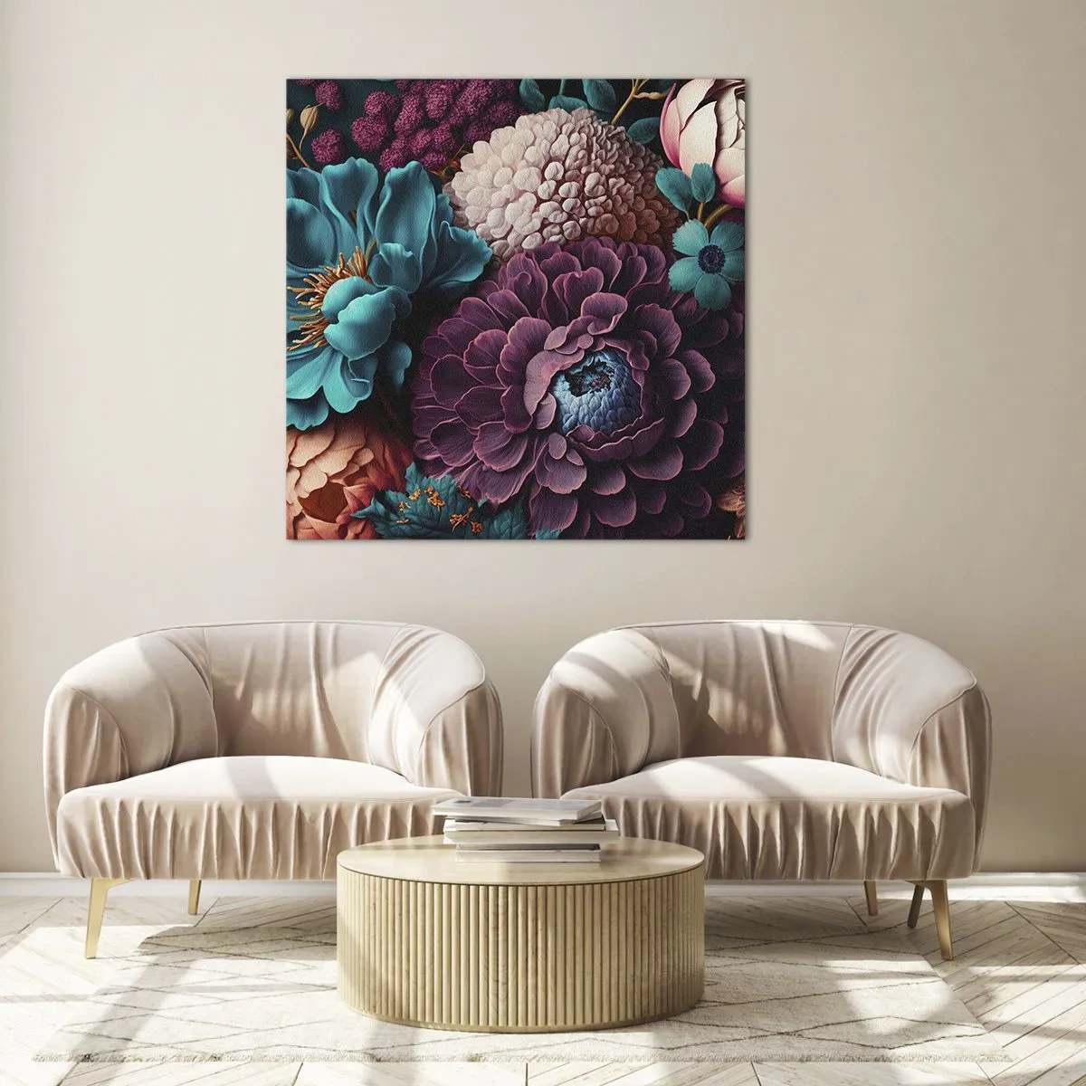 Cuadro sobre vidrio - Impresiones sobre Vidrio - Naturaleza en abundancia - 40x40 cm