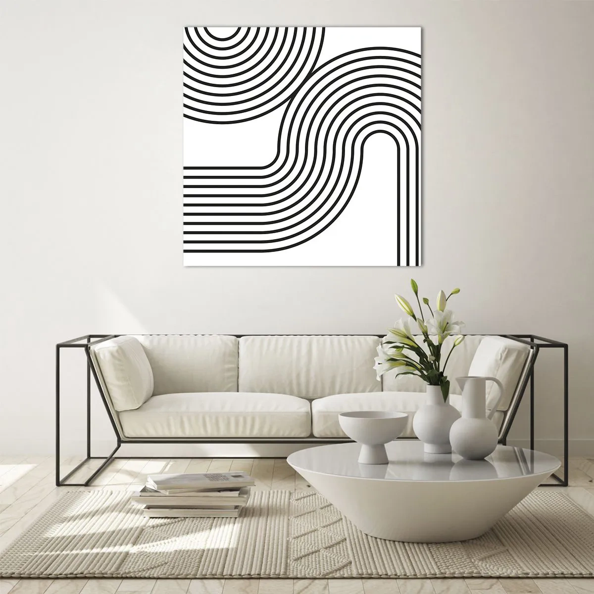 Cuadro sobre vidrio - Impresiones sobre Vidrio - En una curva - 70x70 cm