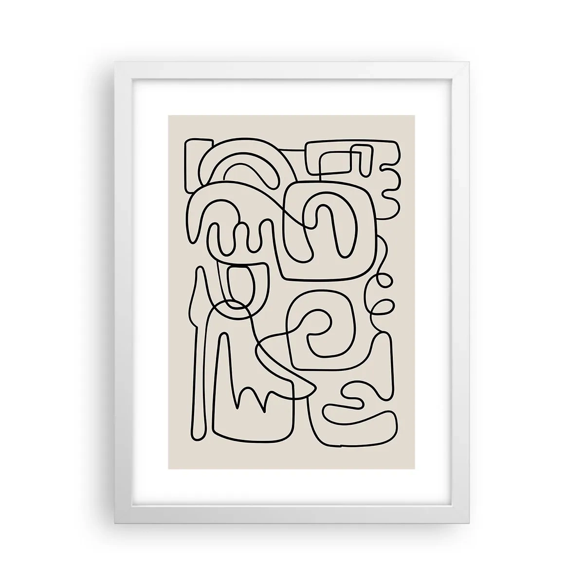 Póster en marco blanco - El camino correcto - 30x40 cm