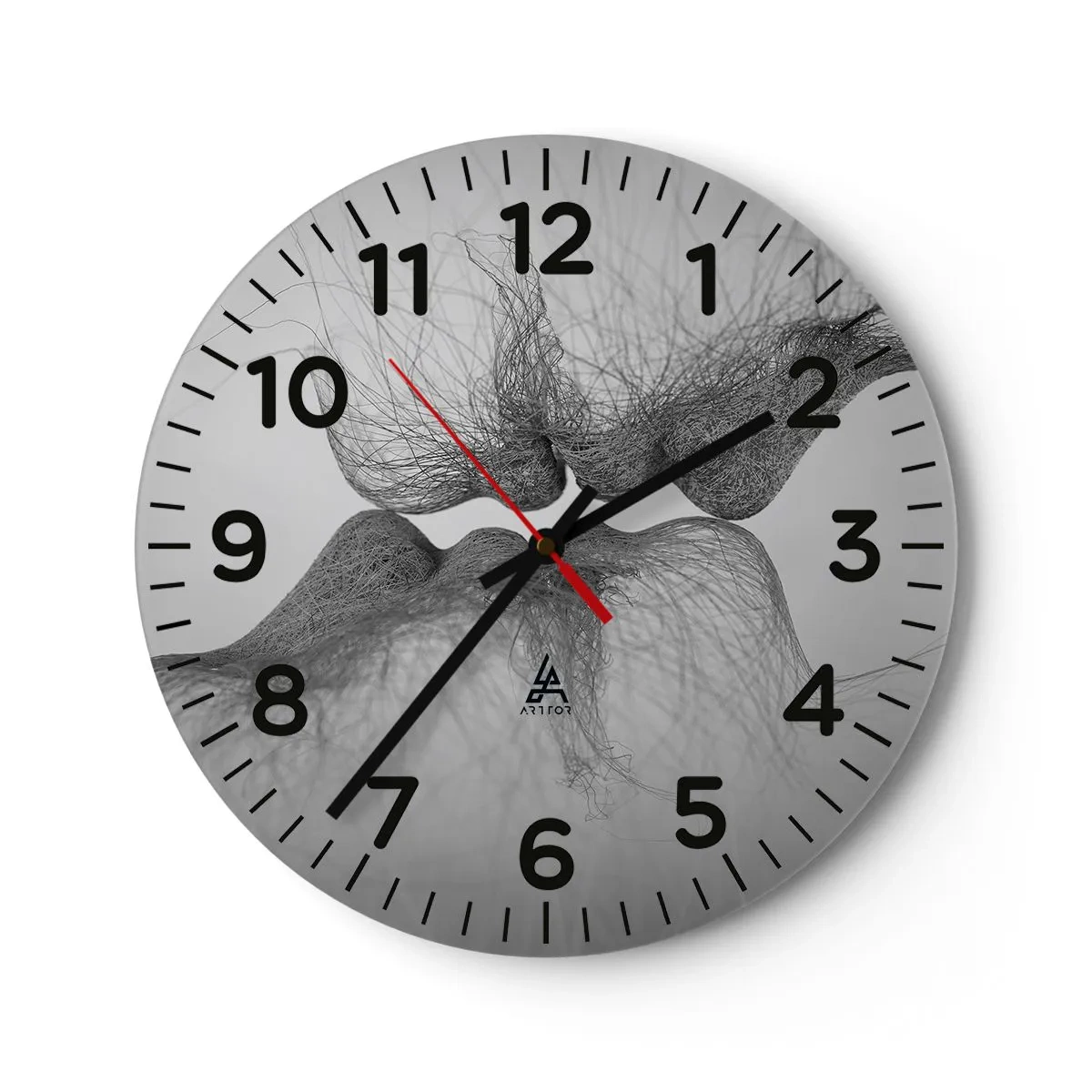 Reloj de pared - Reloj de vidrio - Beso del viento - 30x30 cm