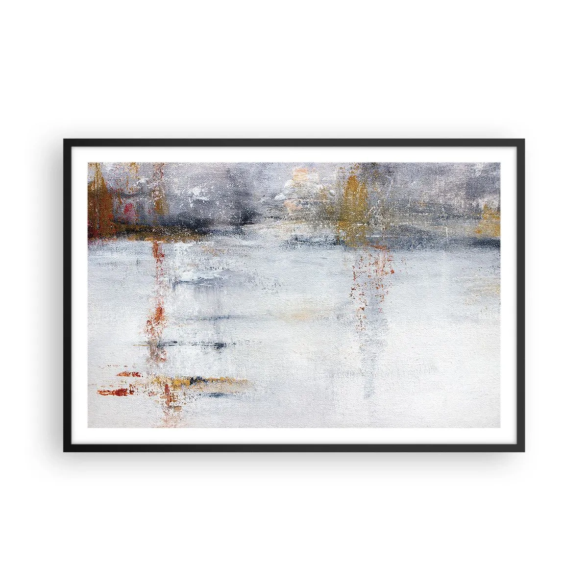 Póster en marco negro - Tras una cortina de aire - 91x61 cm