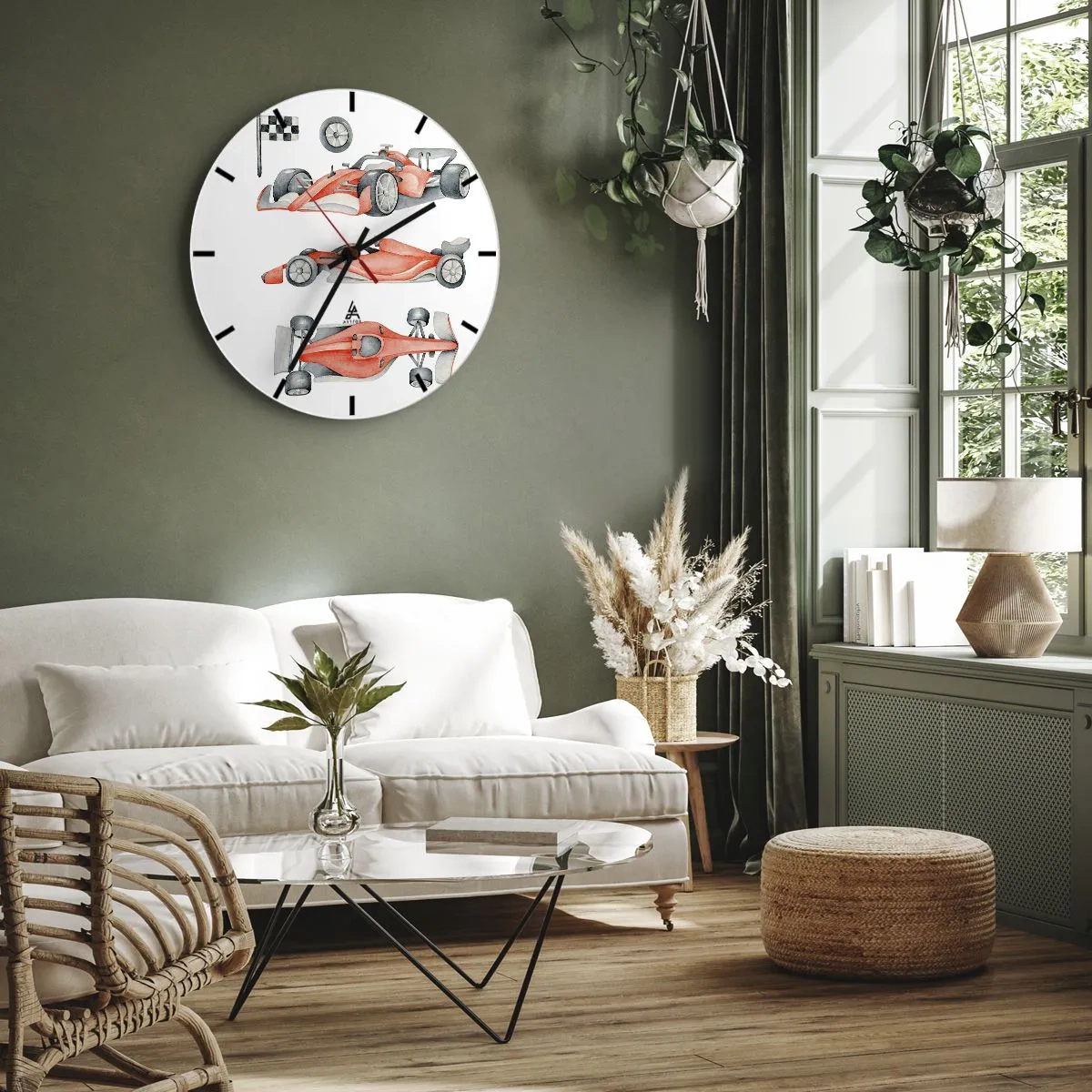 Reloj de pared - Reloj de vidrio - Para alcanzar un sueño - 30x30 cm