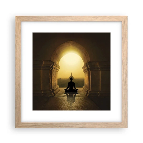 Póster en marco roble claro - Armonía total - 30x30 cm