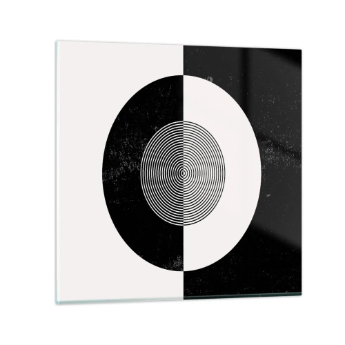 Cuadro sobre vidrio - Impresiones sobre Vidrio - Armonía en blanco y negro - 30x30 cm