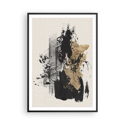 Póster en marco negro - Composición con pasión - 70x100 cm