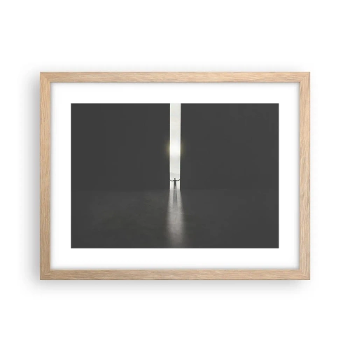 Póster en marco roble claro - Un paso hacia un futuro brillante - 40x30 cm