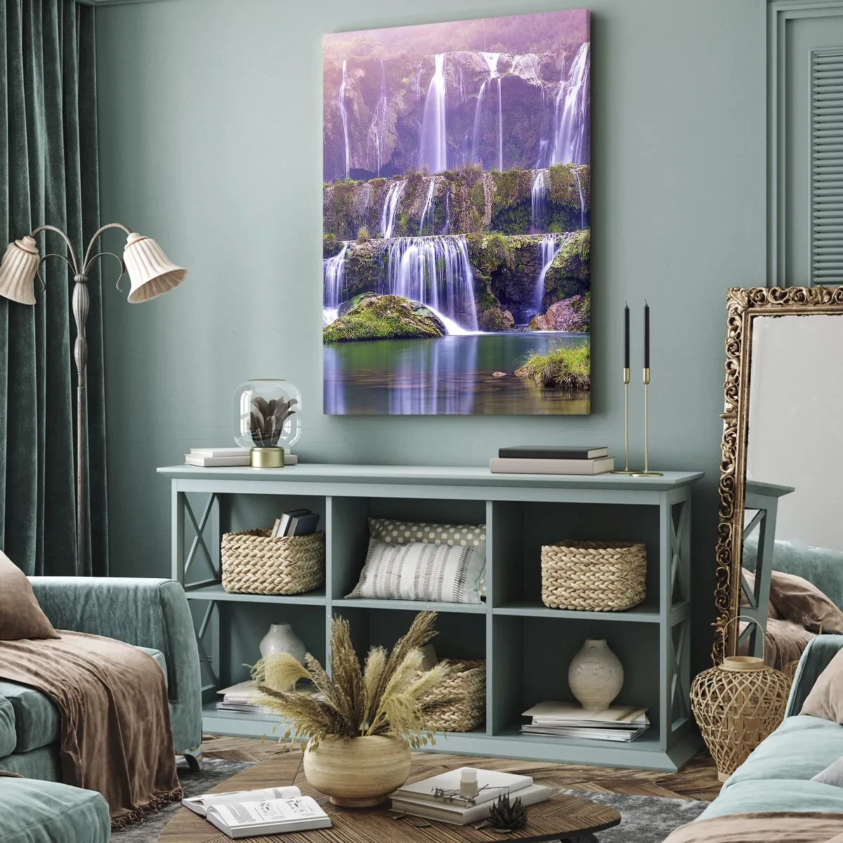 Cuadro sobre lienzo - Impresión de Imagen - Escalera al cielo - 65x120 cm