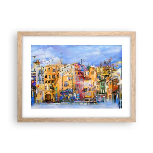 Póster en marco roble claro - Estamos juntos - 40x30 cm