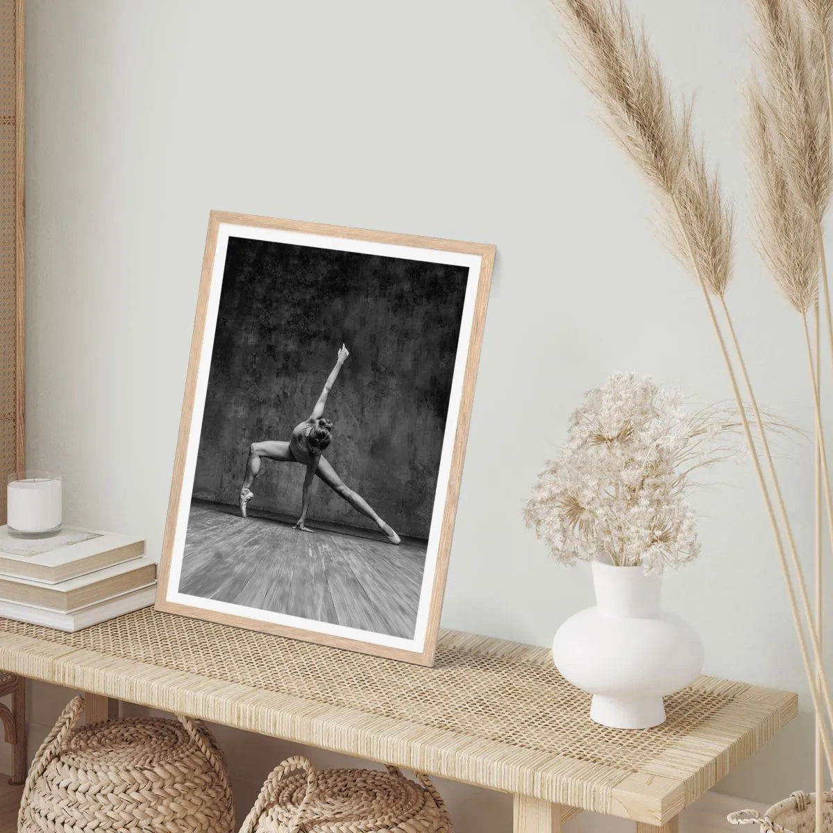 Póster en marco roble claro - Equilibrio perfecto - 40x50 cm