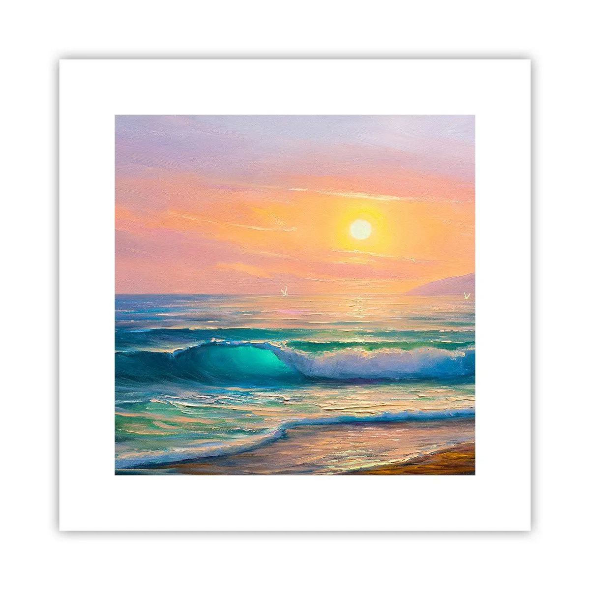 Póster - El canto turquesa de las olas - 30x30 cm